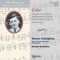 Coke: Piano Concertos Nos. 3, 4 & 5 (Hyperion Romantic Piano Concerto 73)