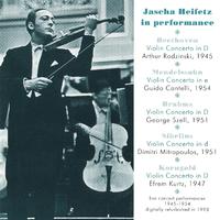 MENDELSSOHN, Felix / SIBELIUS, J. / BRAHMS, J. / BEETHOVEN, L. van / KORNGOLD, E. W.: Violin Concertos (Heifetz) (1945-1954)