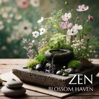 Zen Blossom Haven: Where Flowers Flourish and Fountains Whisper