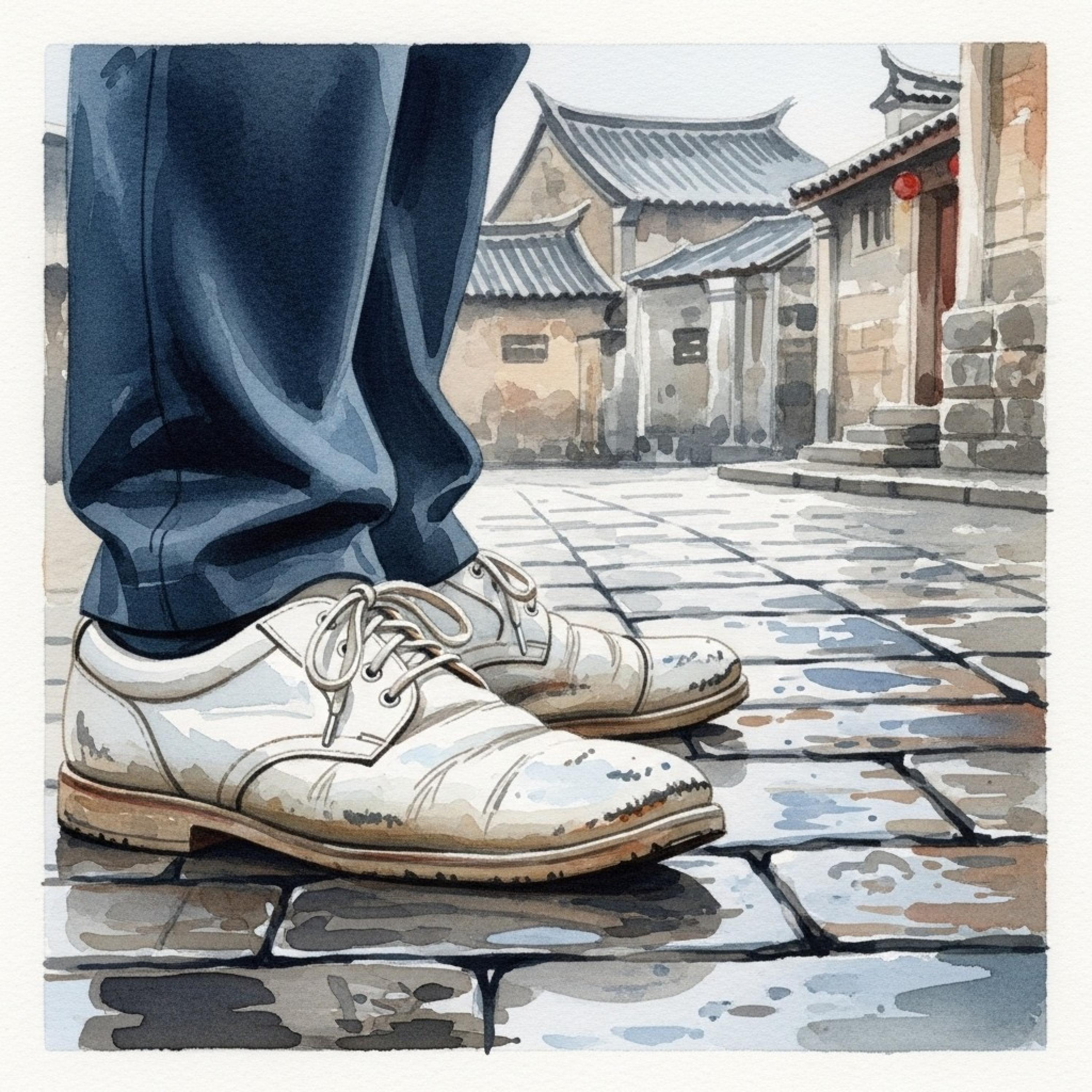 一對舊皮鞋封面