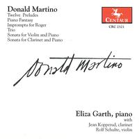 MARTINO, D.: Impromptu for Roger / Violin Sonata / Clarinet Trio / 12 Preludes / Clarinet Sonata (Garth, Kopperud, Schulte)