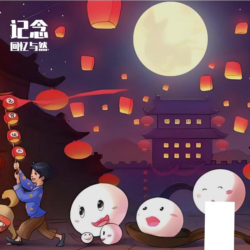 记念 伴奏 - 回忆与然、陈子渝（虚拟歌手）封面