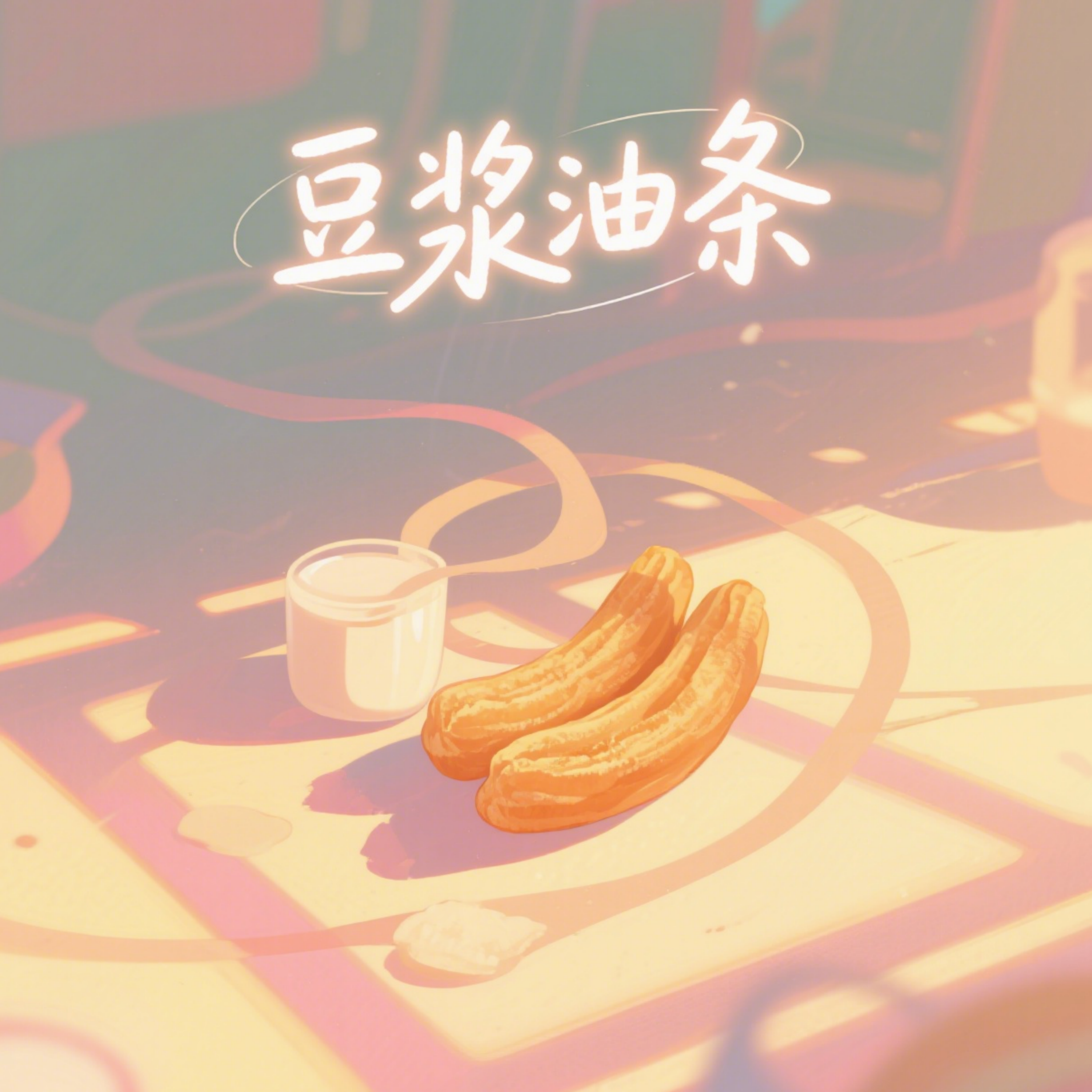 豆浆油条封面