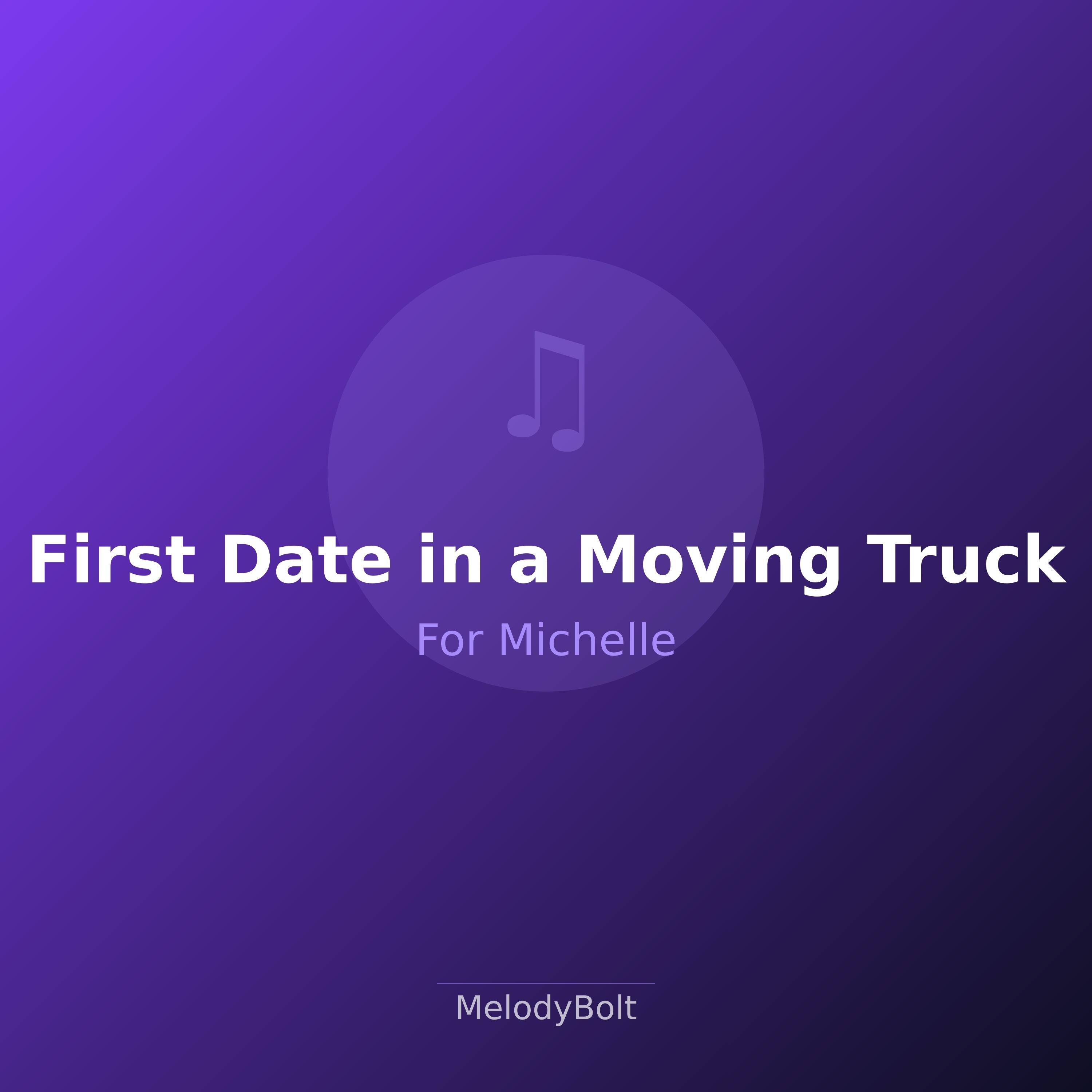 First Date in a Moving Truck (Version 1)
