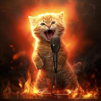 Fire Cats: Feline Warmth Melodies