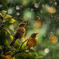 Mindful Binaural Escape: Calming Rain and Birds