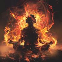 Flame's Mindful Journey: Meditation Fire Music