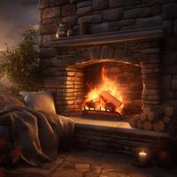 Dogs' Fireside Comfort: Calming Flames