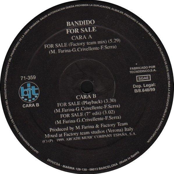 Bandido For Sale Factory Team Mix Italian Dance Rarities Best