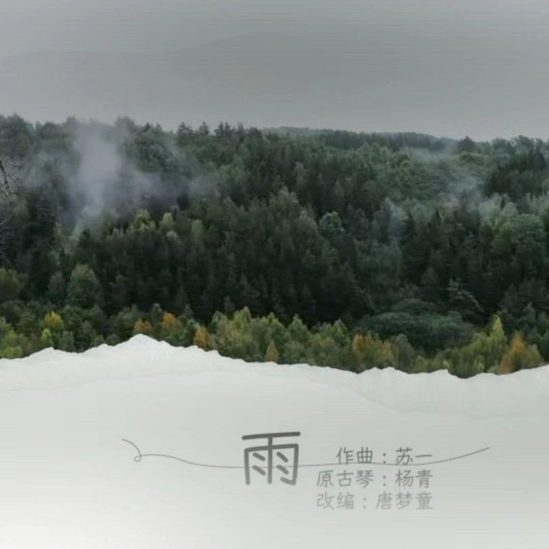 《半山听雨》唐梦童.古筝版F调封面