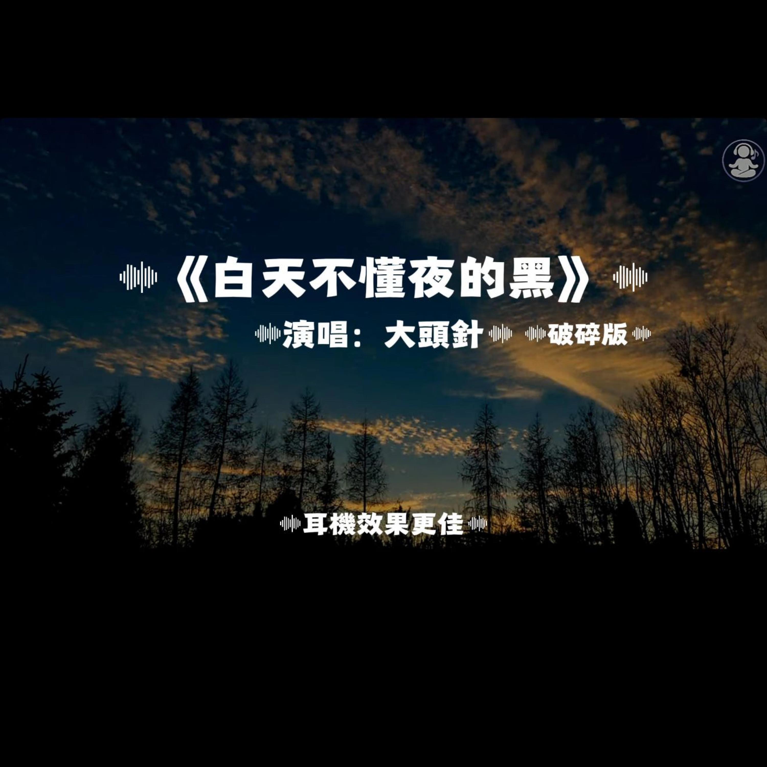 白天不懂夜的黑/大頭針封面