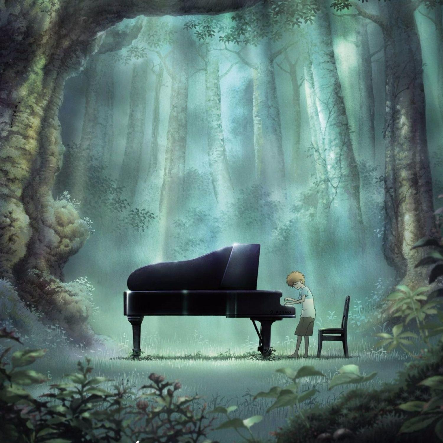 森林里的旧钢琴