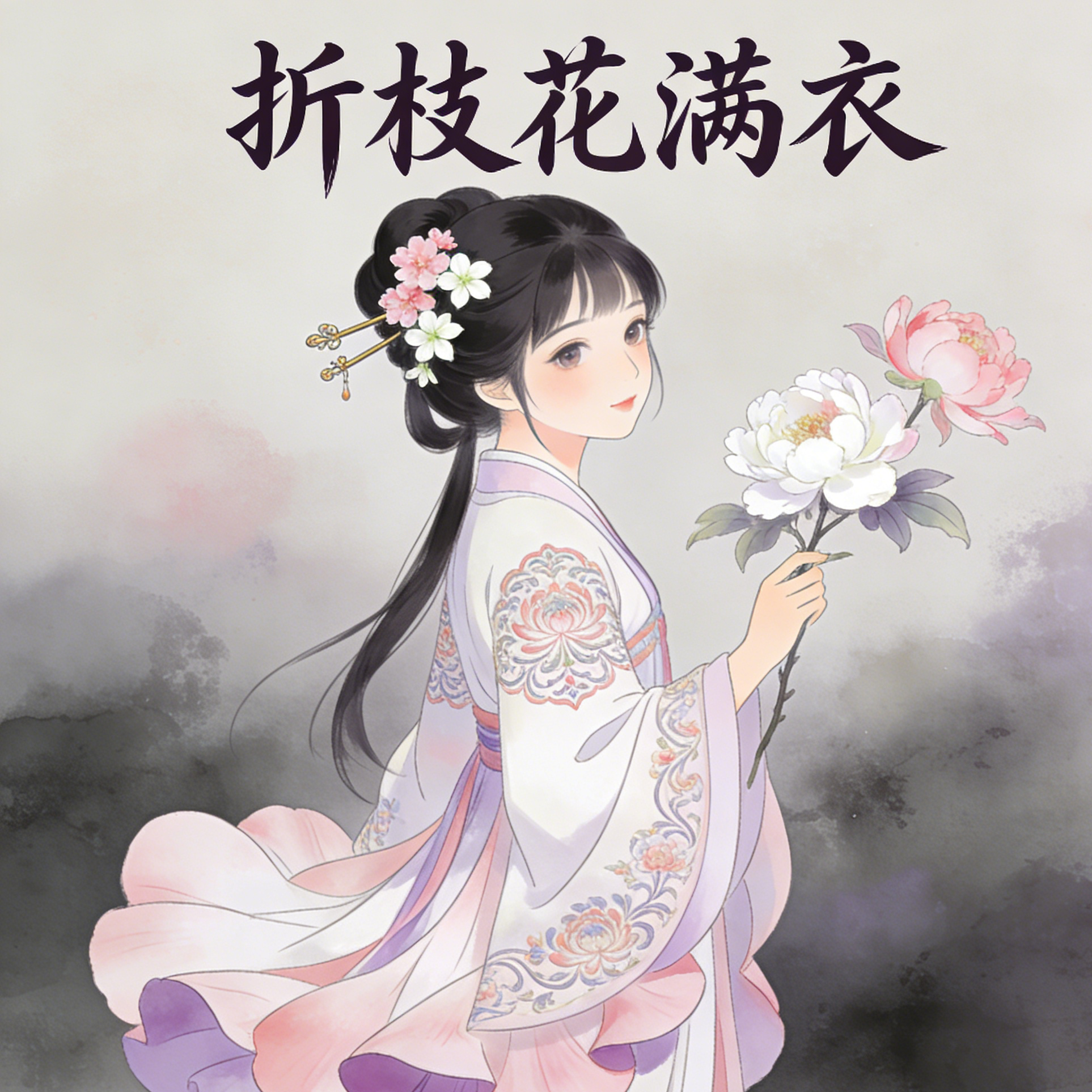 折枝花满衣(绿罗裙飘在谁的心潮 温柔男版)封面