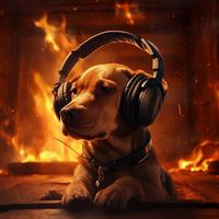 Dog Firelight: Playful Paws Rhythm