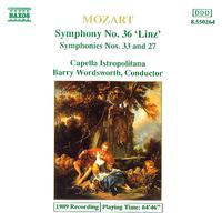 MOZART: Symphonies Nos. 36, 33 and 27