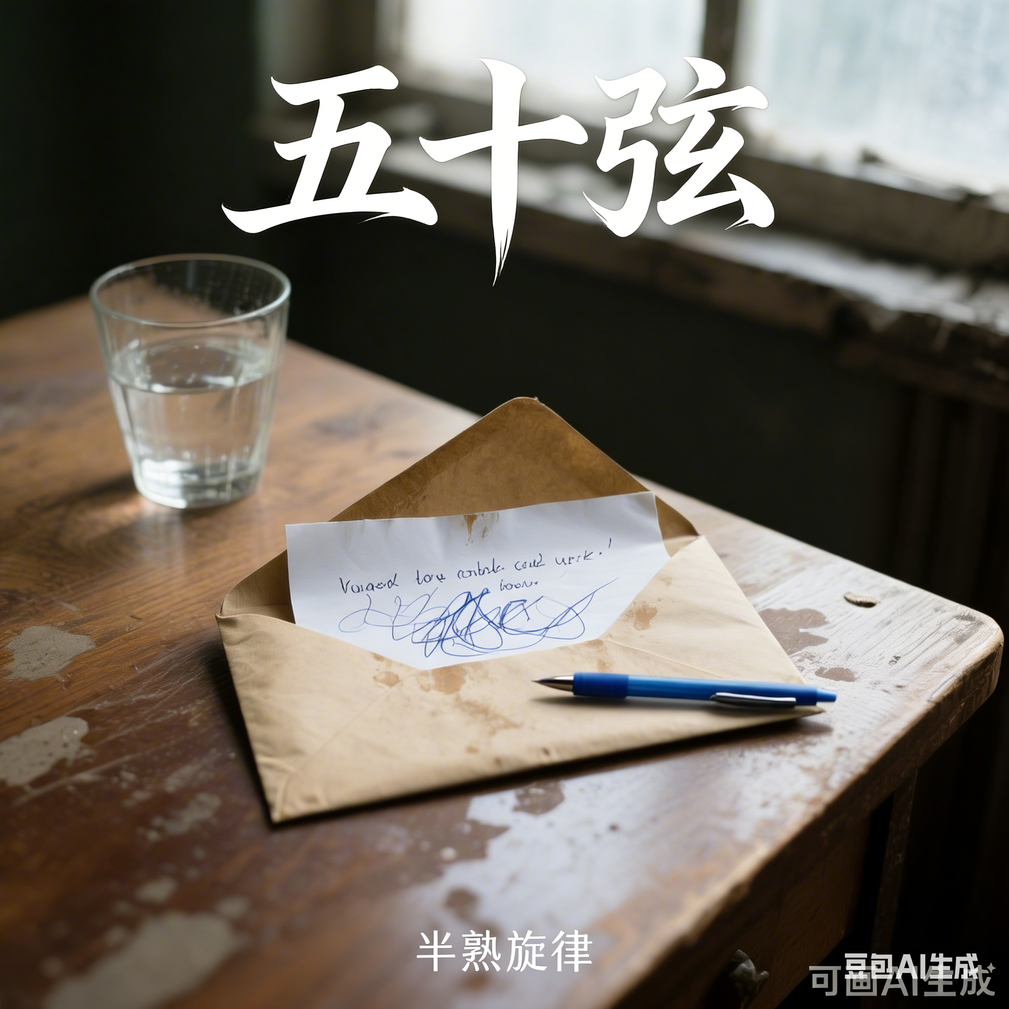 《五十弦》（#深夜书房独白 #自我和解 #时间的纹理）封面