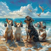 Pets Play Ocean: Calming Music Waves