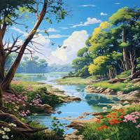 Tranquil Soothing Stream Sounds for Relaxation