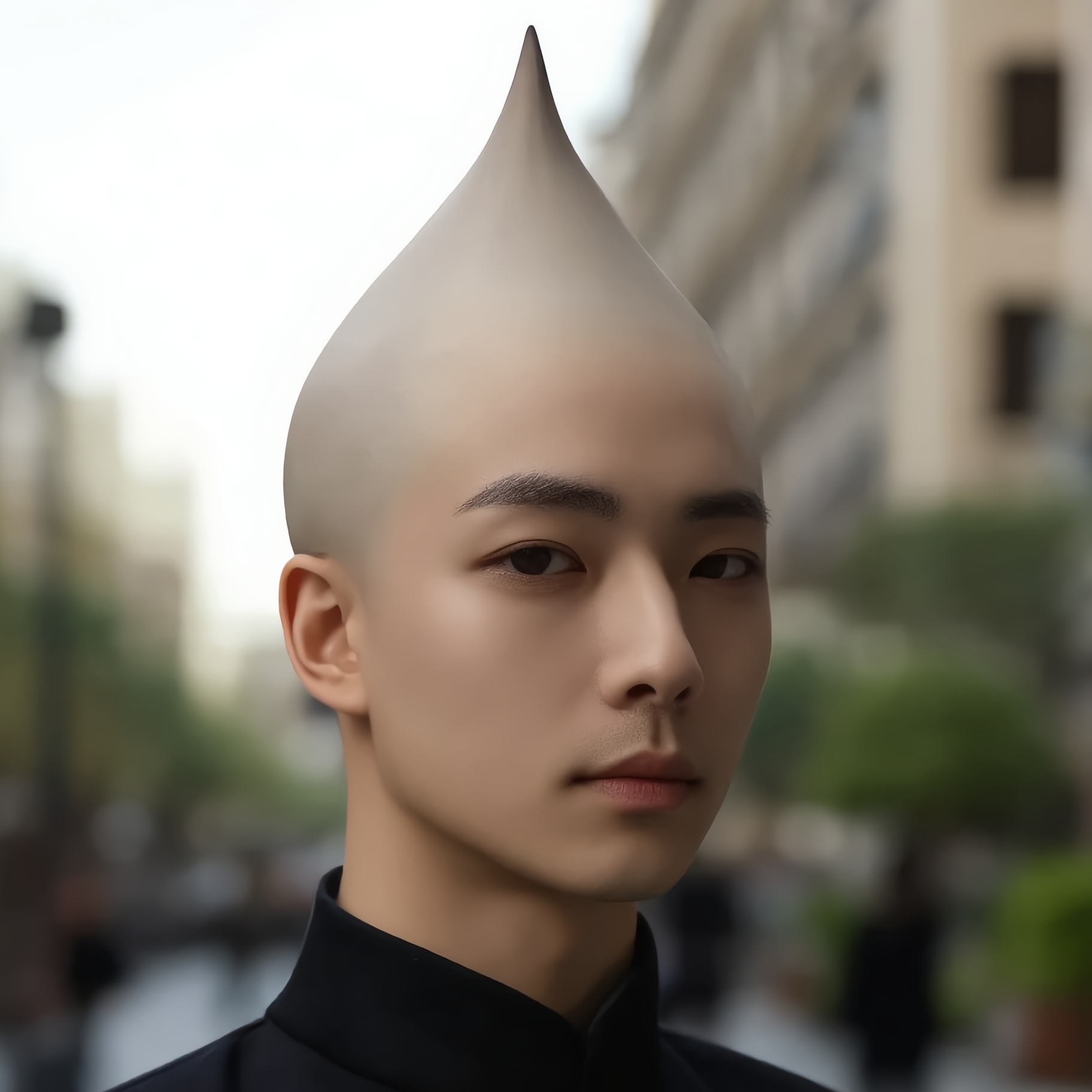 你头怎么尖尖的