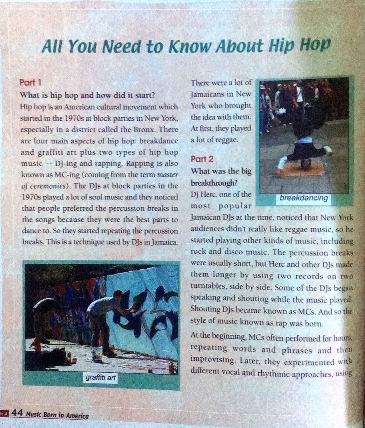 在高中英语课本中寻访现代流行音乐