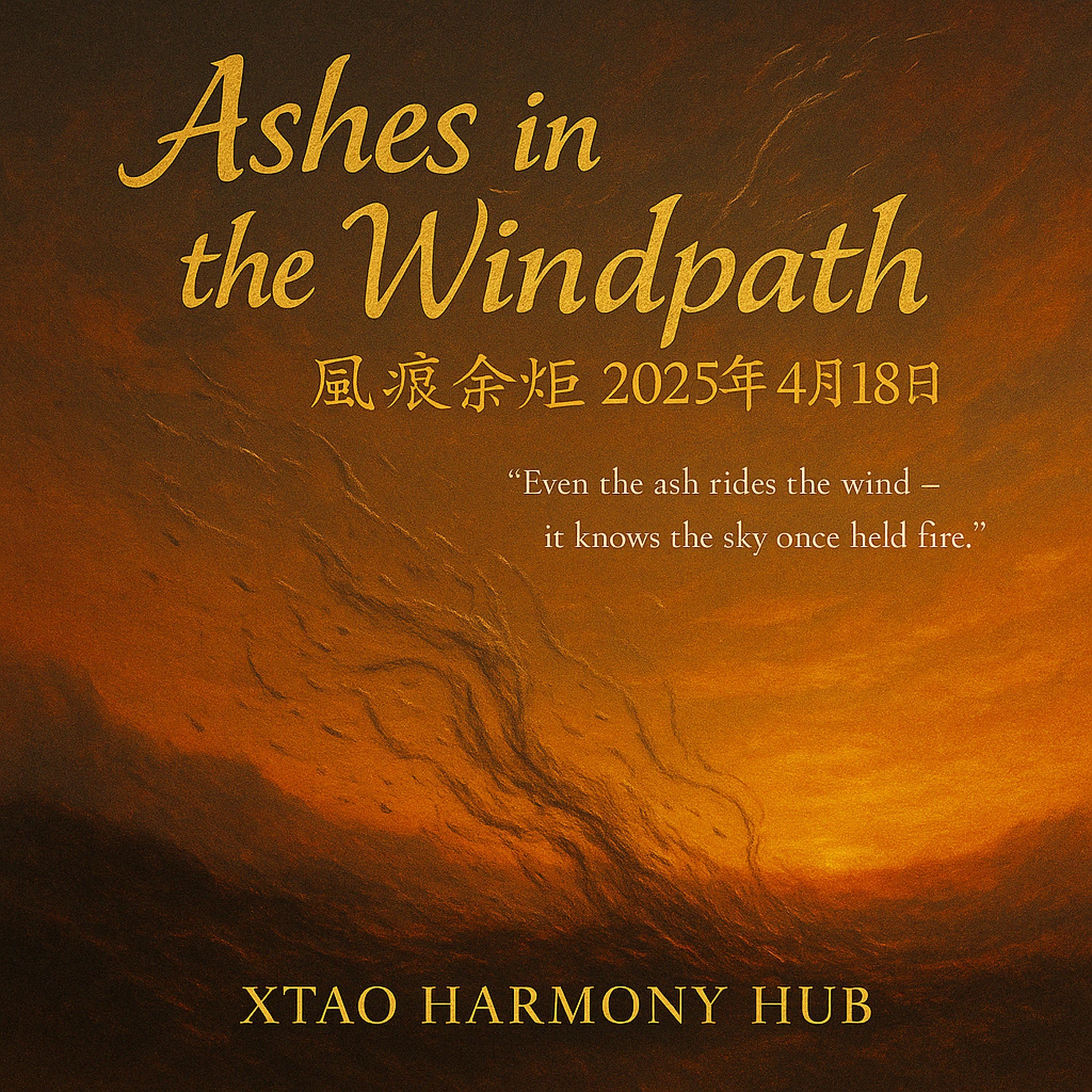 Ashes in the Windpath (April 18, 2025) 《风痕余烬 · 2025年4月18日心归无声》封面