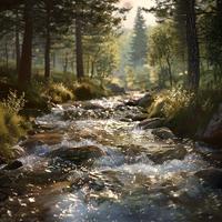 Tranquil River: Soft Sounds for Sleep