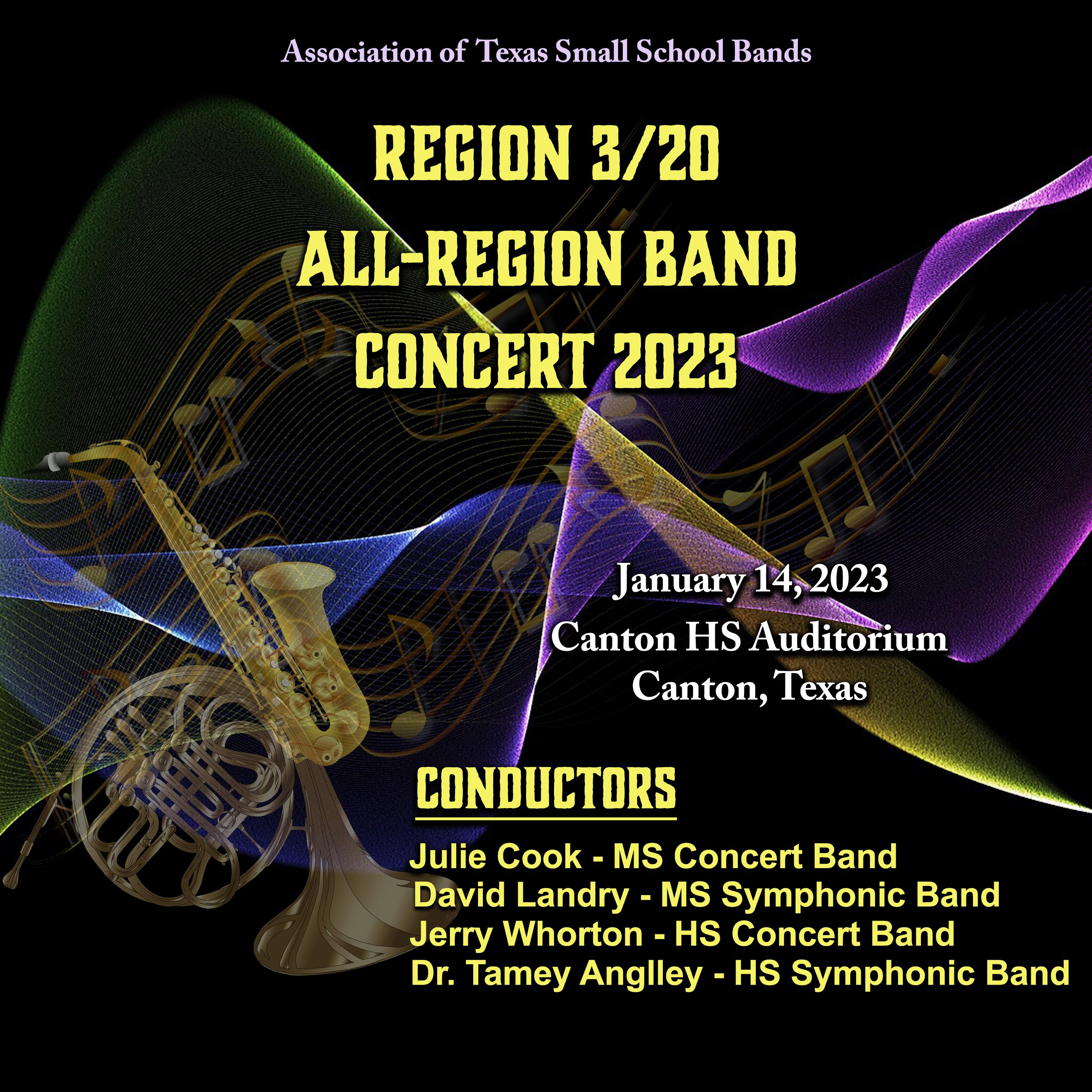 Association of Texas Small School Bands Region 3/20 Middle and High