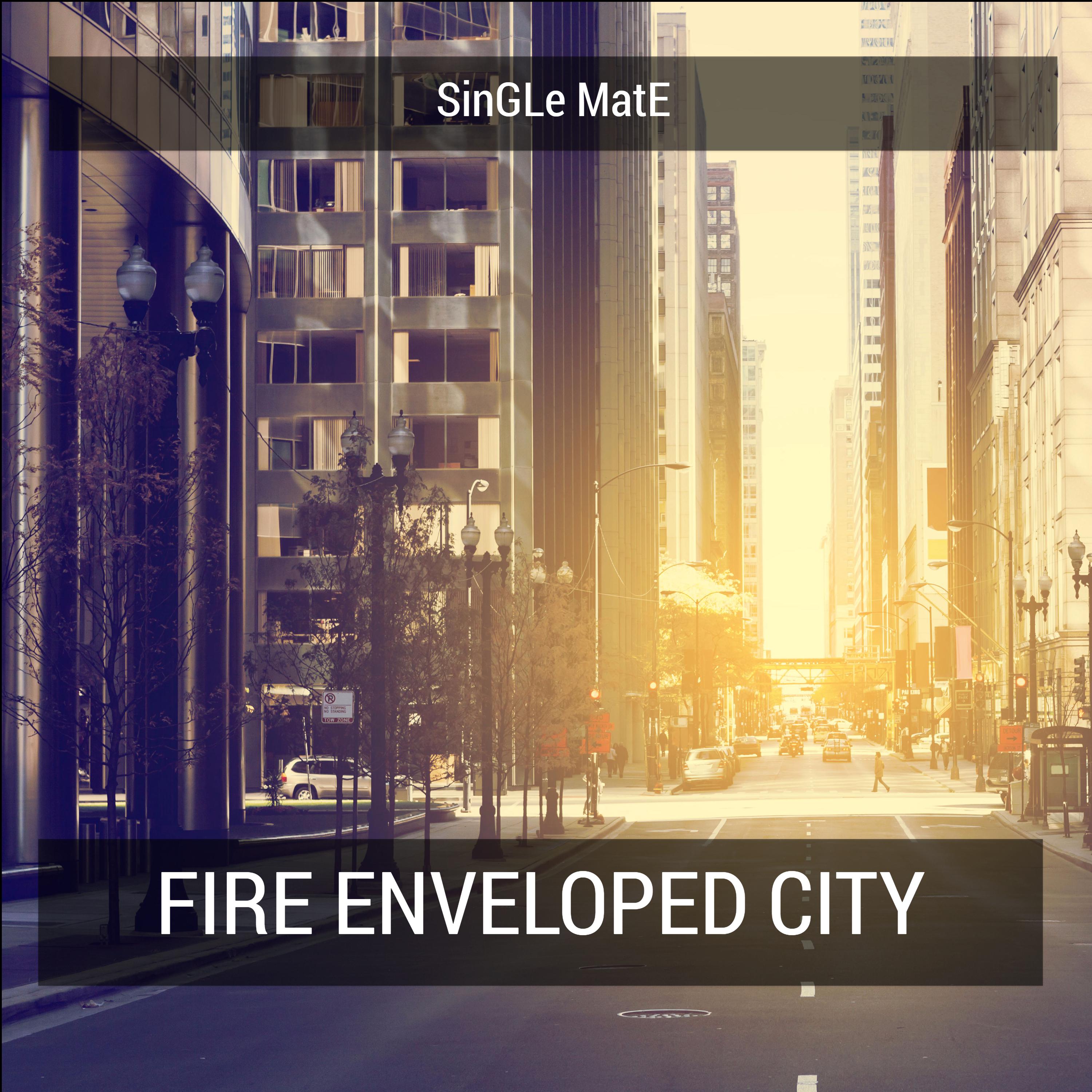 fire enveloped city