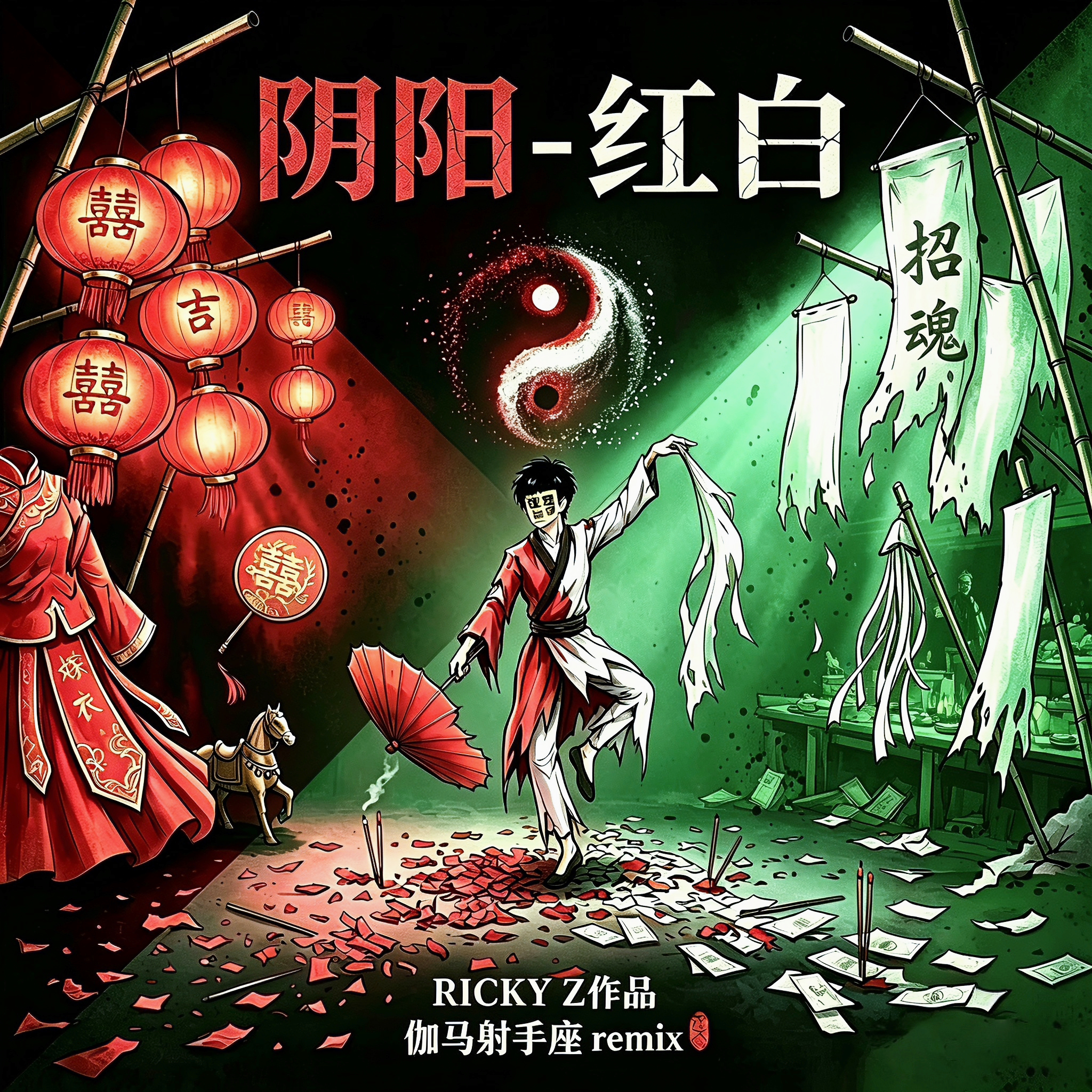 阴阳-红白（Remix） - 伽马射手座、李祺RZ封面