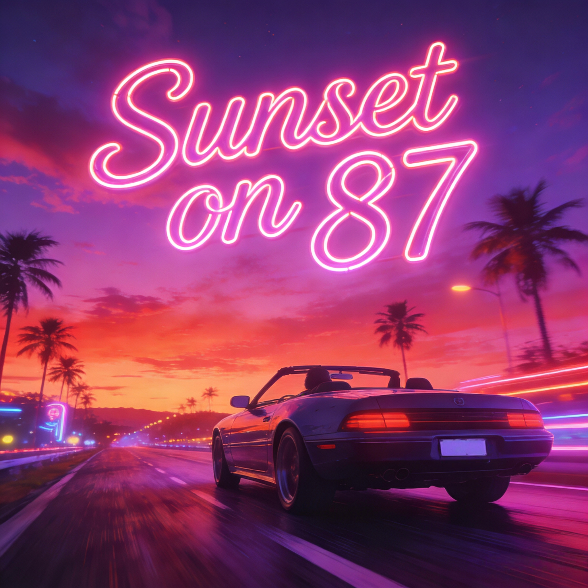 Sunset on 87