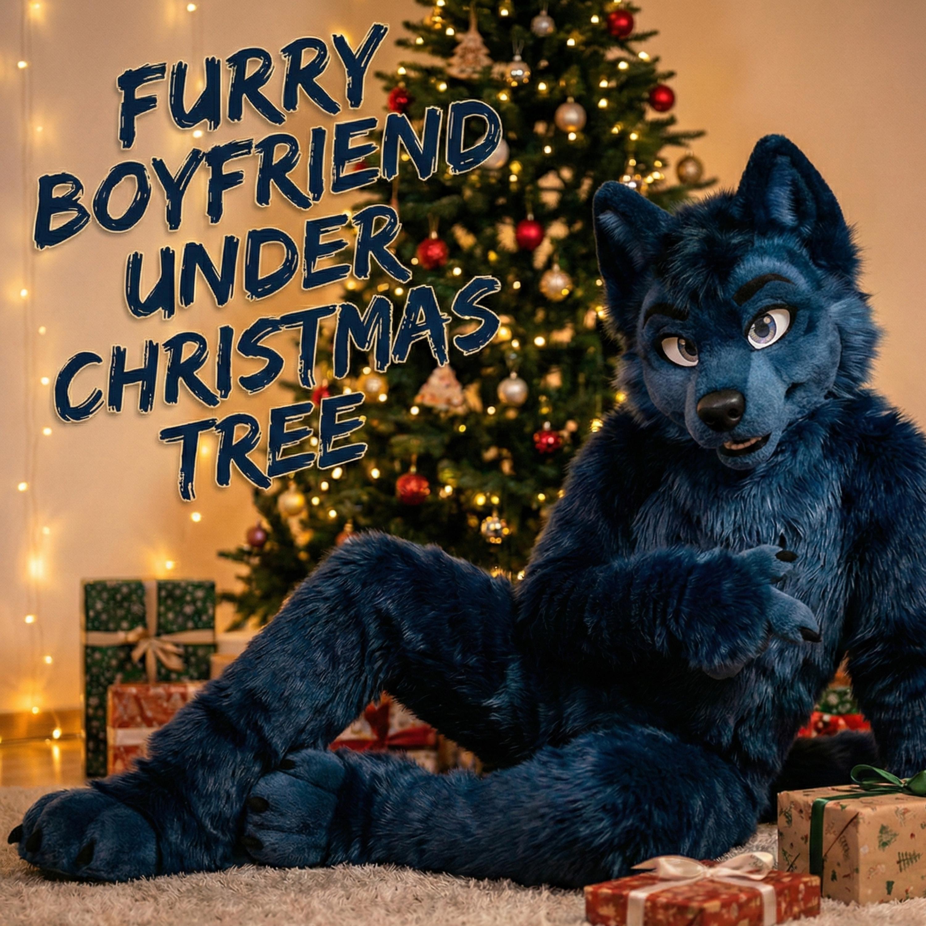 Furry Boyfriend Under Christmas Tree