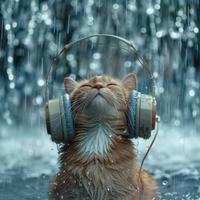 Gentle Rain Whiskers: Cats Relaxing Sounds