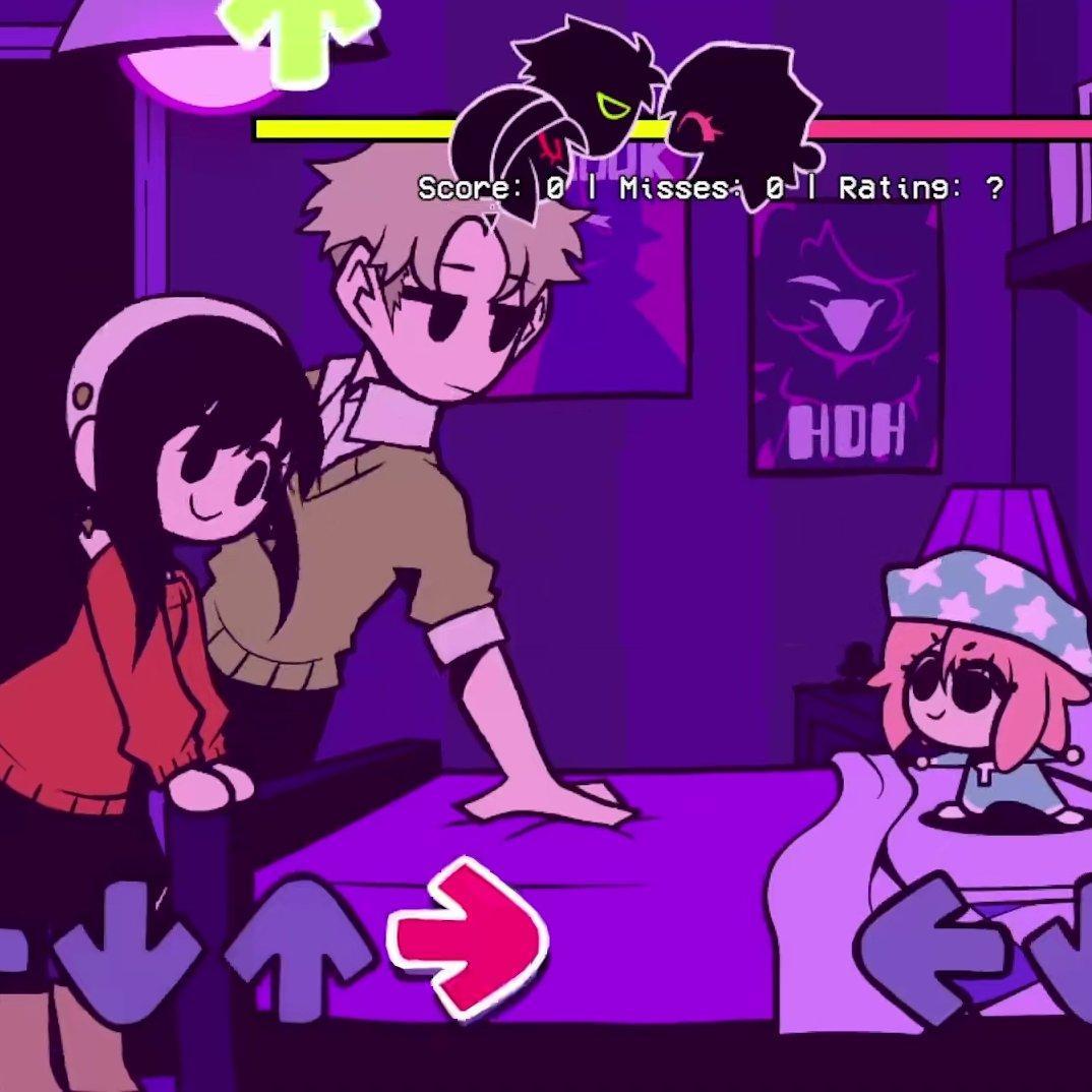  Power Hour FNF Spy X Family Reskin Cover Twinsomnia FNF BATTLE 