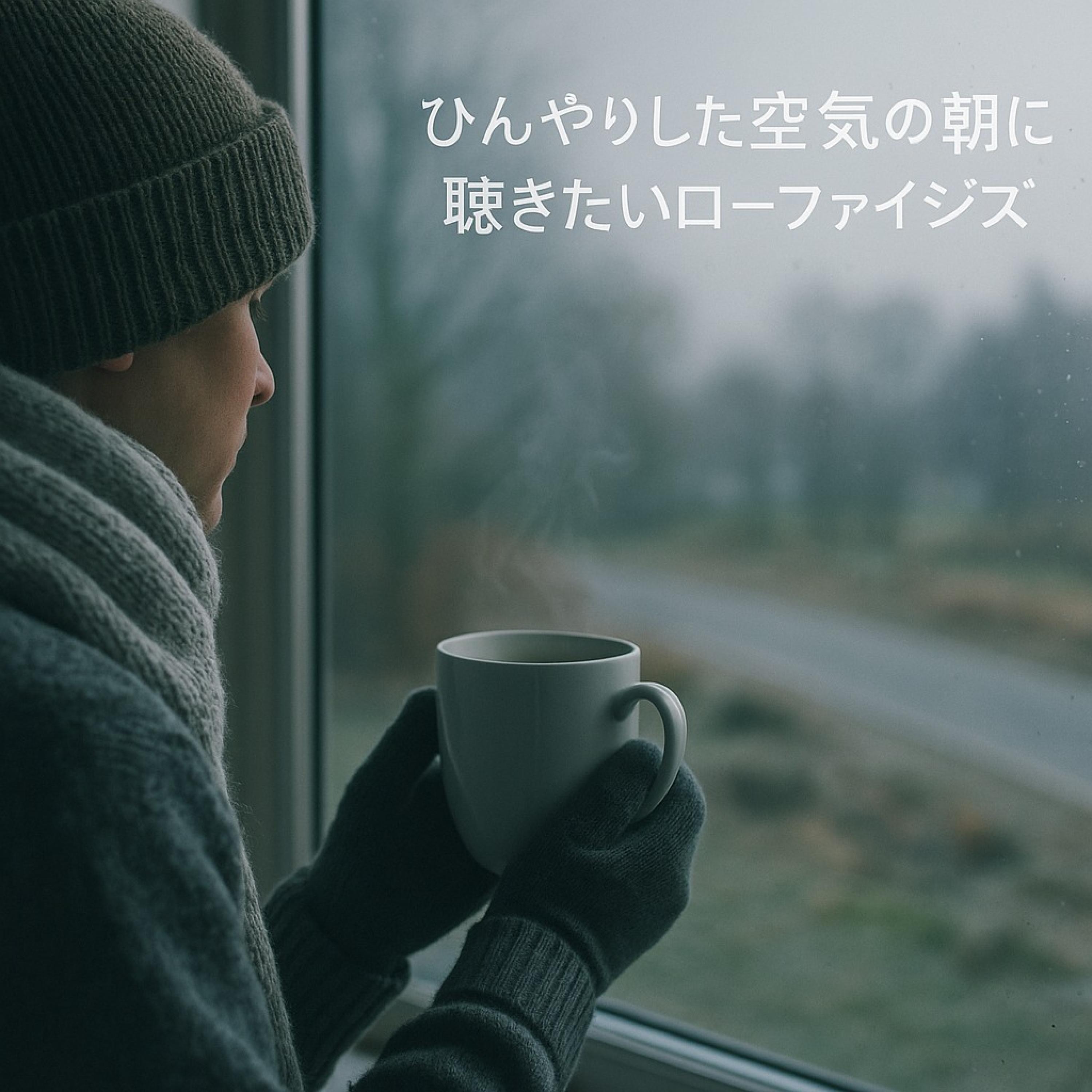 手袋越しのコーヒーカップ