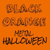 Black Orange Metal Halloween