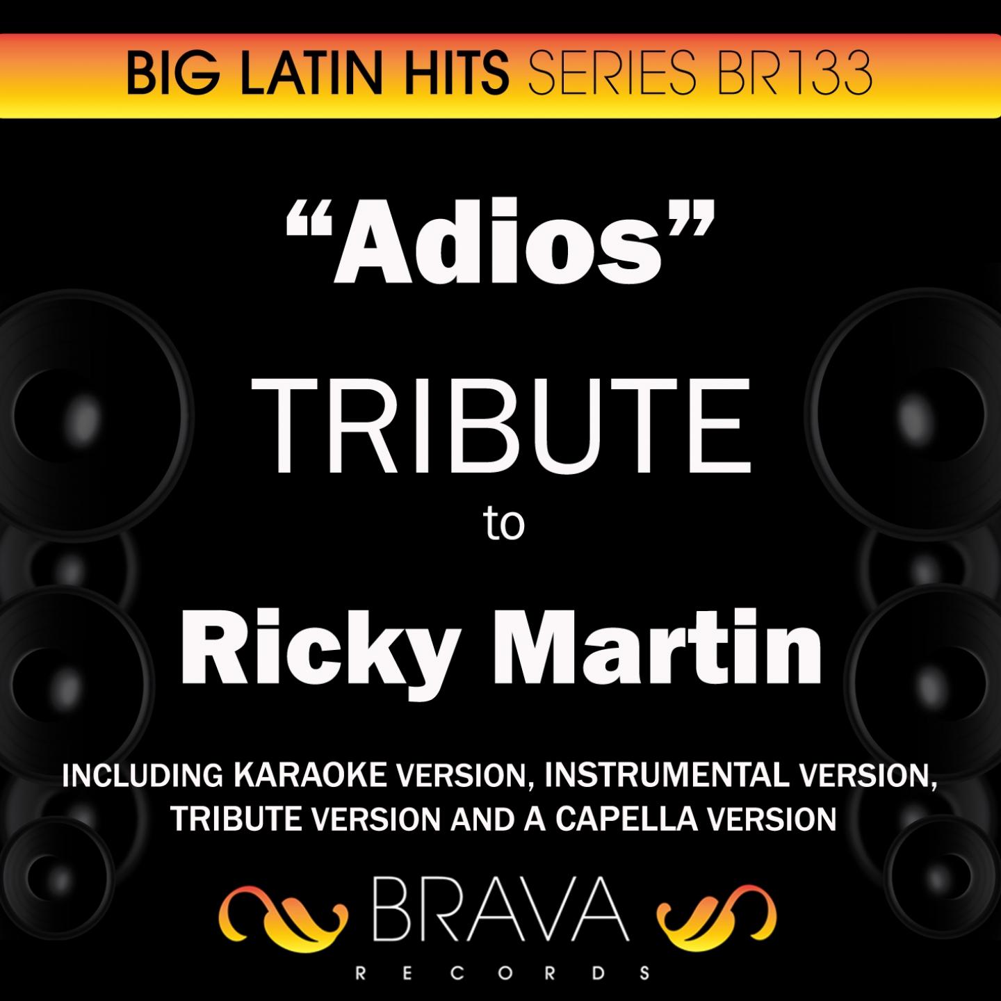 Adios (In The Style Of Ricky Martin) [Karaoke Version] .