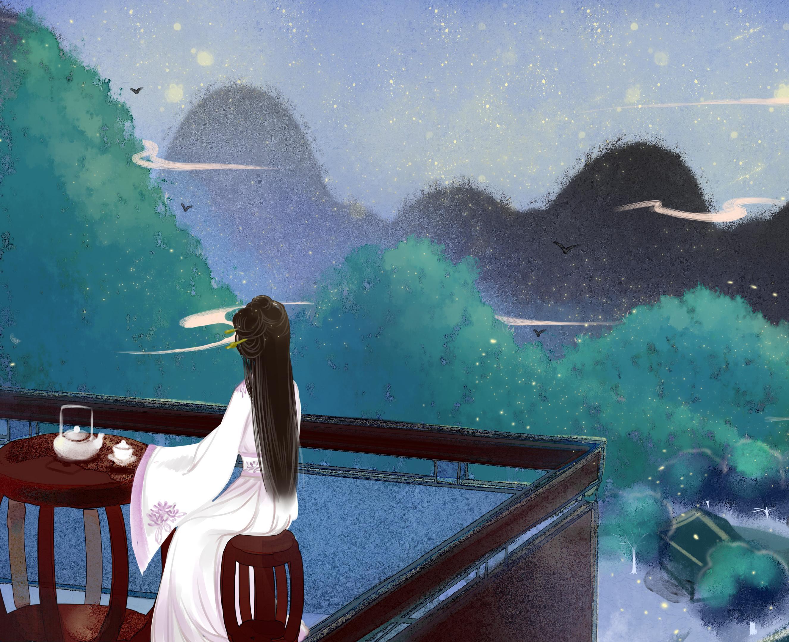 月点波心