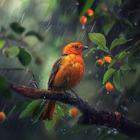 Nature's Binaural Calm: Relaxing Rain and Birds