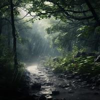 Nature's Rain Symphony: Gentle Ambient Drops