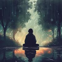 Meditation Rain: Serene Rainstorm Serenity