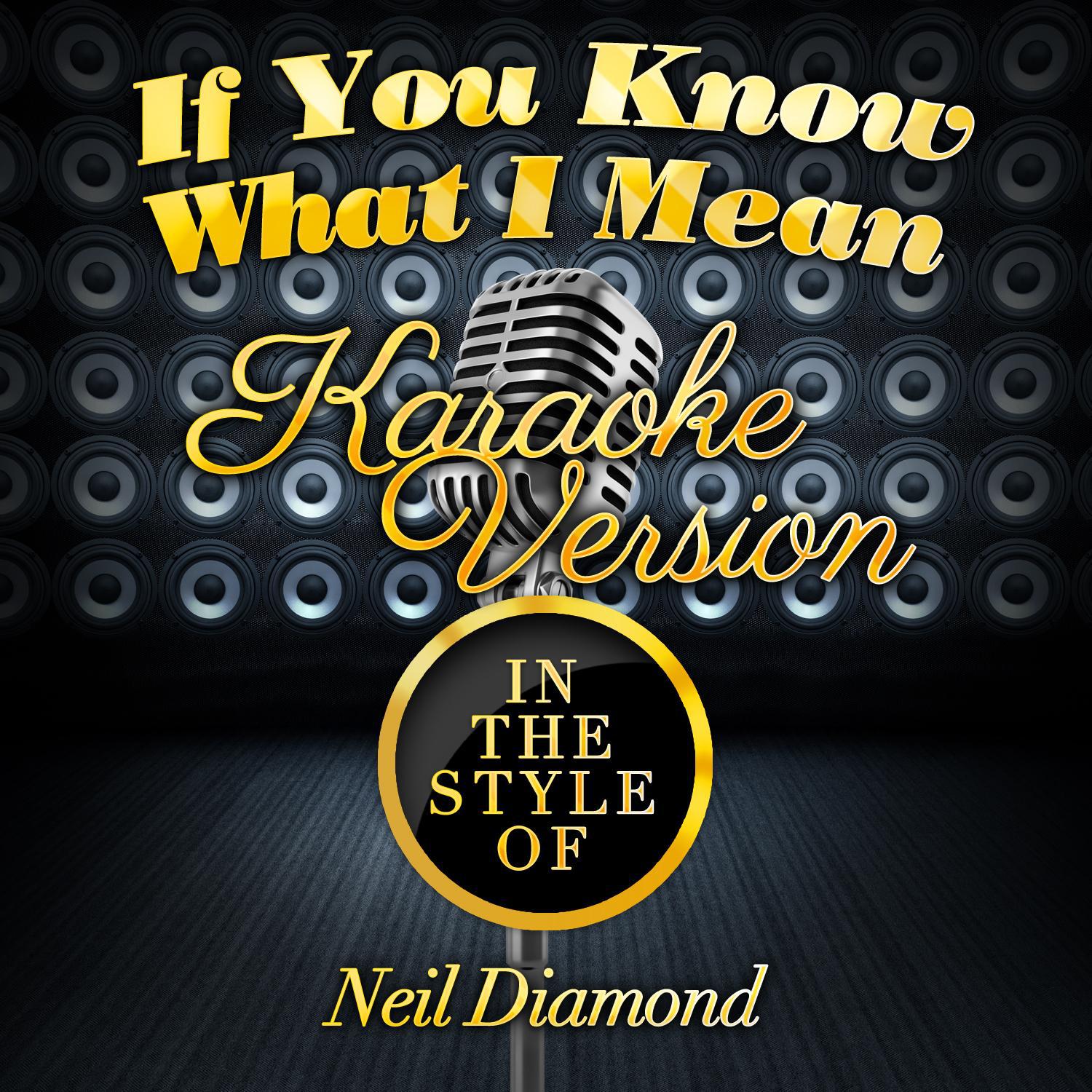 If You Know What I Mean (In the Style of Neil Diamond) [Karaoke Version] - Single专辑