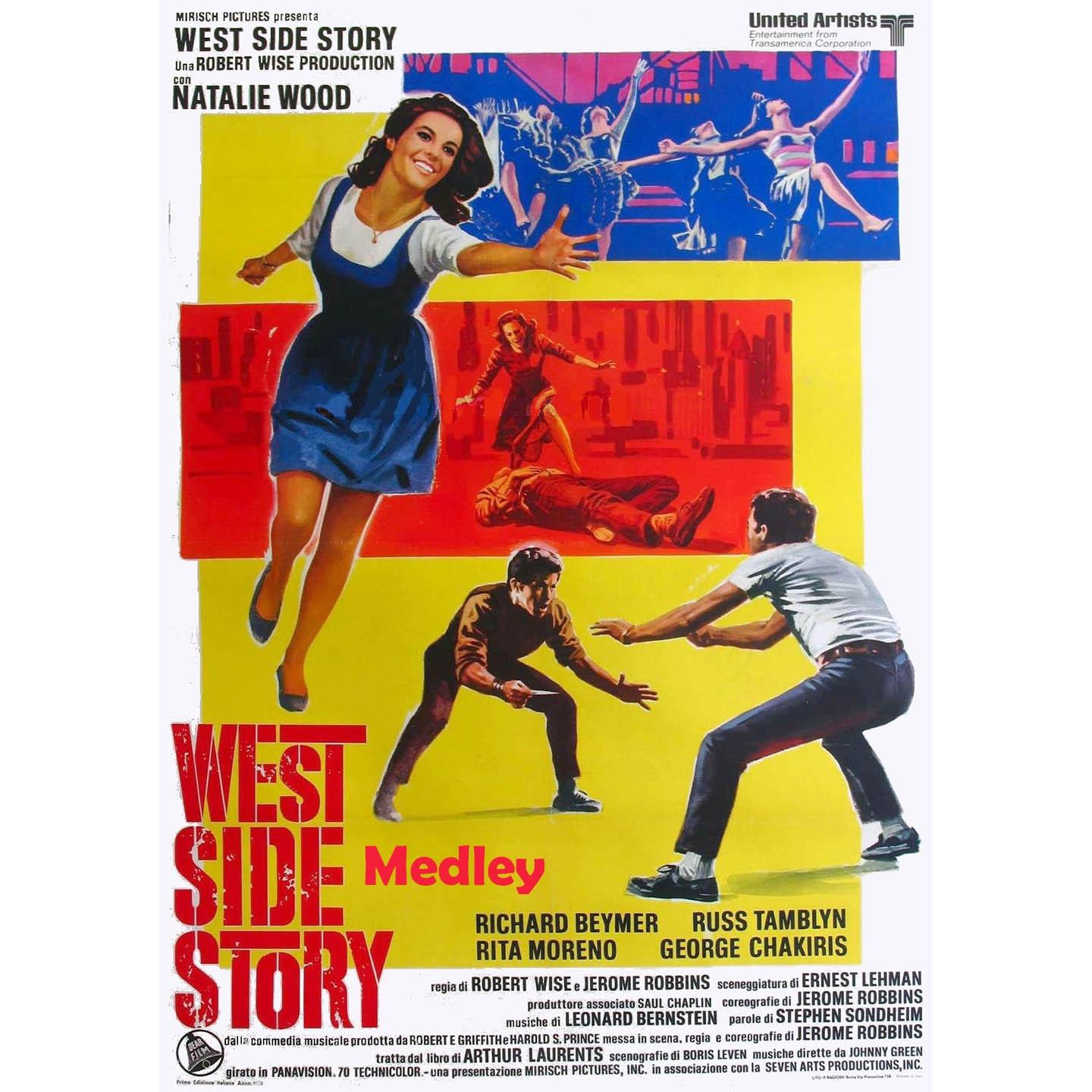 West Side Story Medley: Prologue / Jet Song / Something's Coming / Dance at the Gym / Maria / Balcony Scene / America / One Hand, One Heart / Tonight Quintet and Chorus / The Rumble / I Feel Pretty / Somewhere / Gee Officer Krupke! / A Boy Like That / Fin