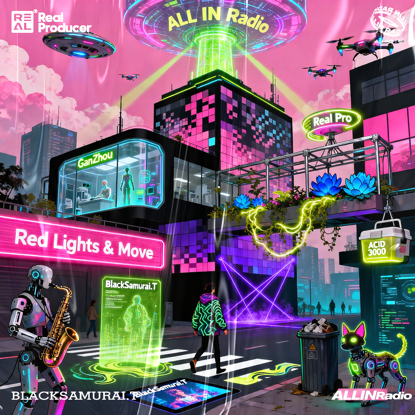 BlackSamurai.T黑武士,ALL IN RadioRed Lights,Move( Remix）