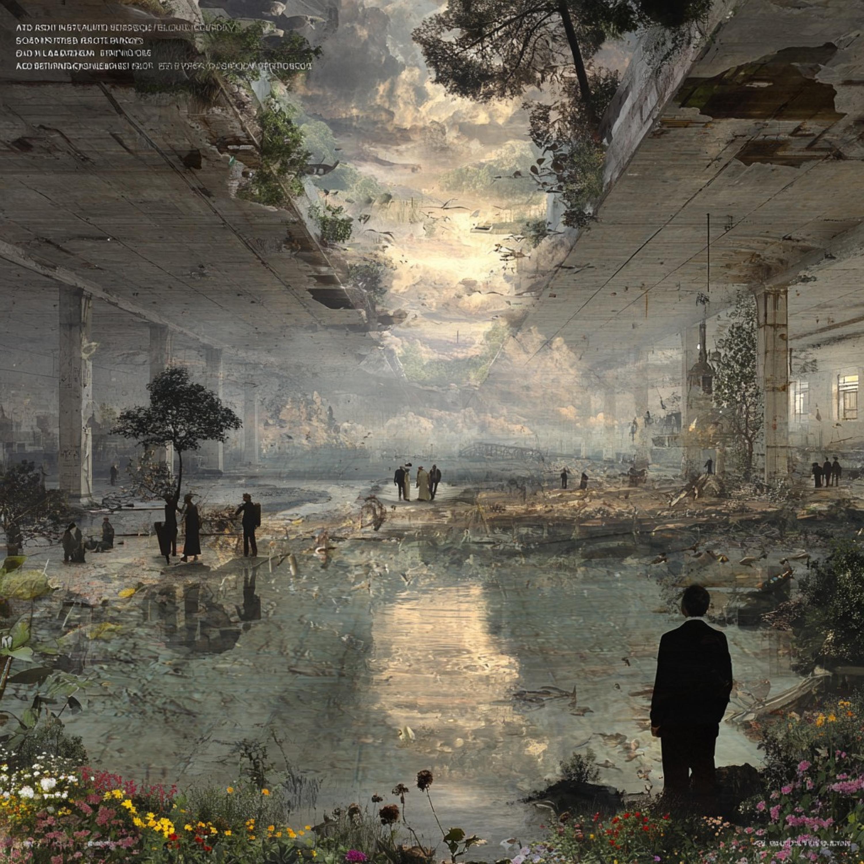 abandoned airports, deserted shopping malls, and half-remembered childhood kitchens, threshold ecology, ascension protocols from Phase II trials in which nanoscopic robots, injected intravenously, disperse to maintain cognitive coherence during existentia