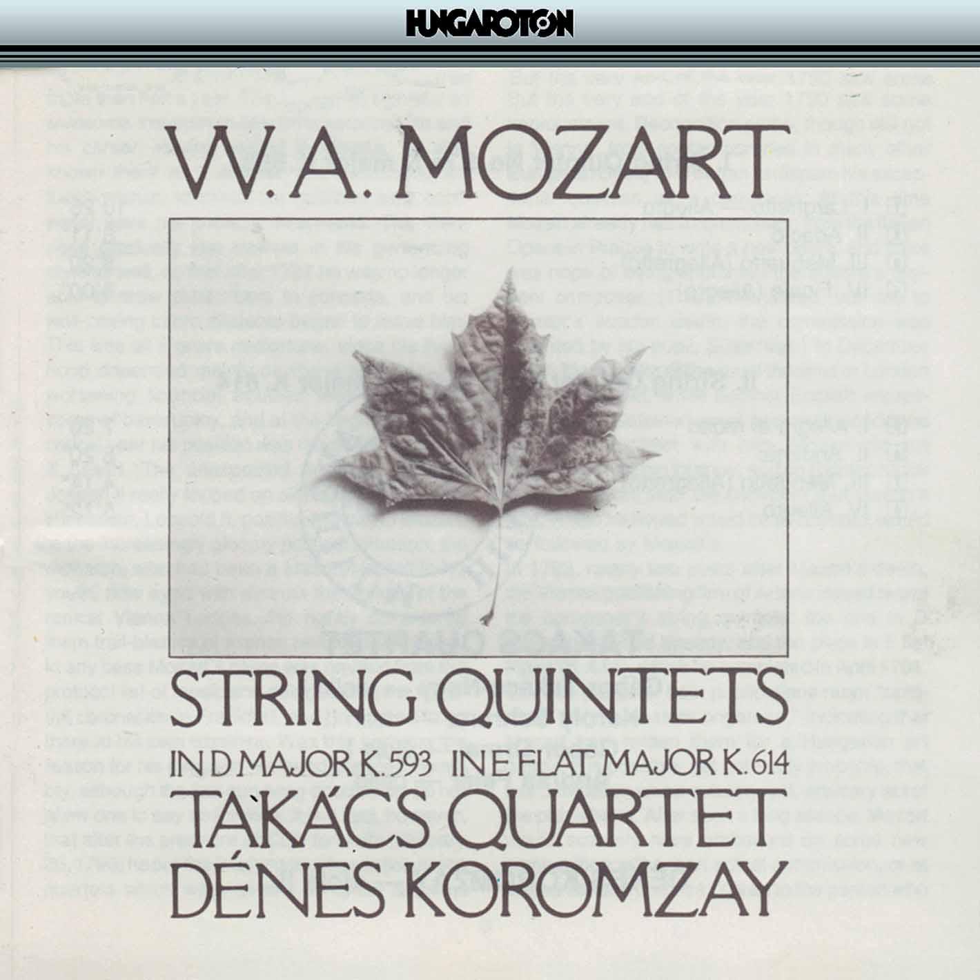 Mozart: String Quintets Nos. 5 & 6