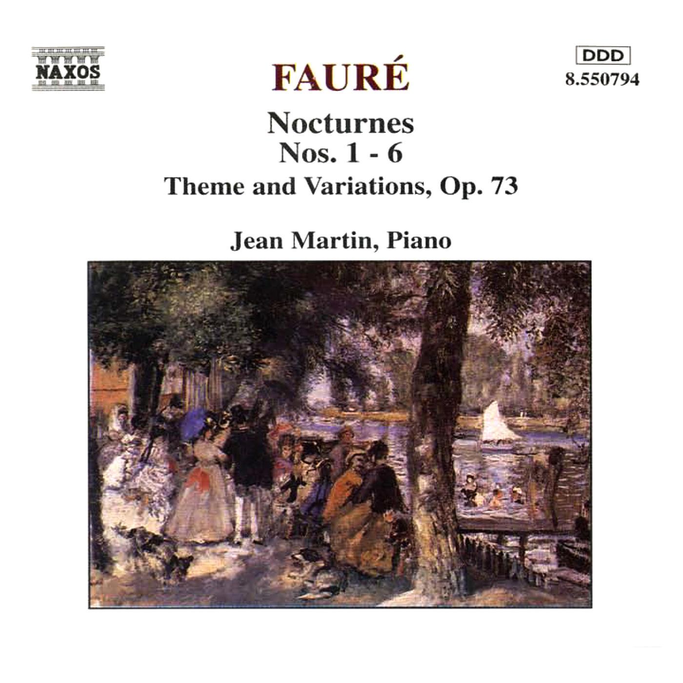 FAURE: Nocturnes Nos. 1-6 / Theme and Variations, Op. 73