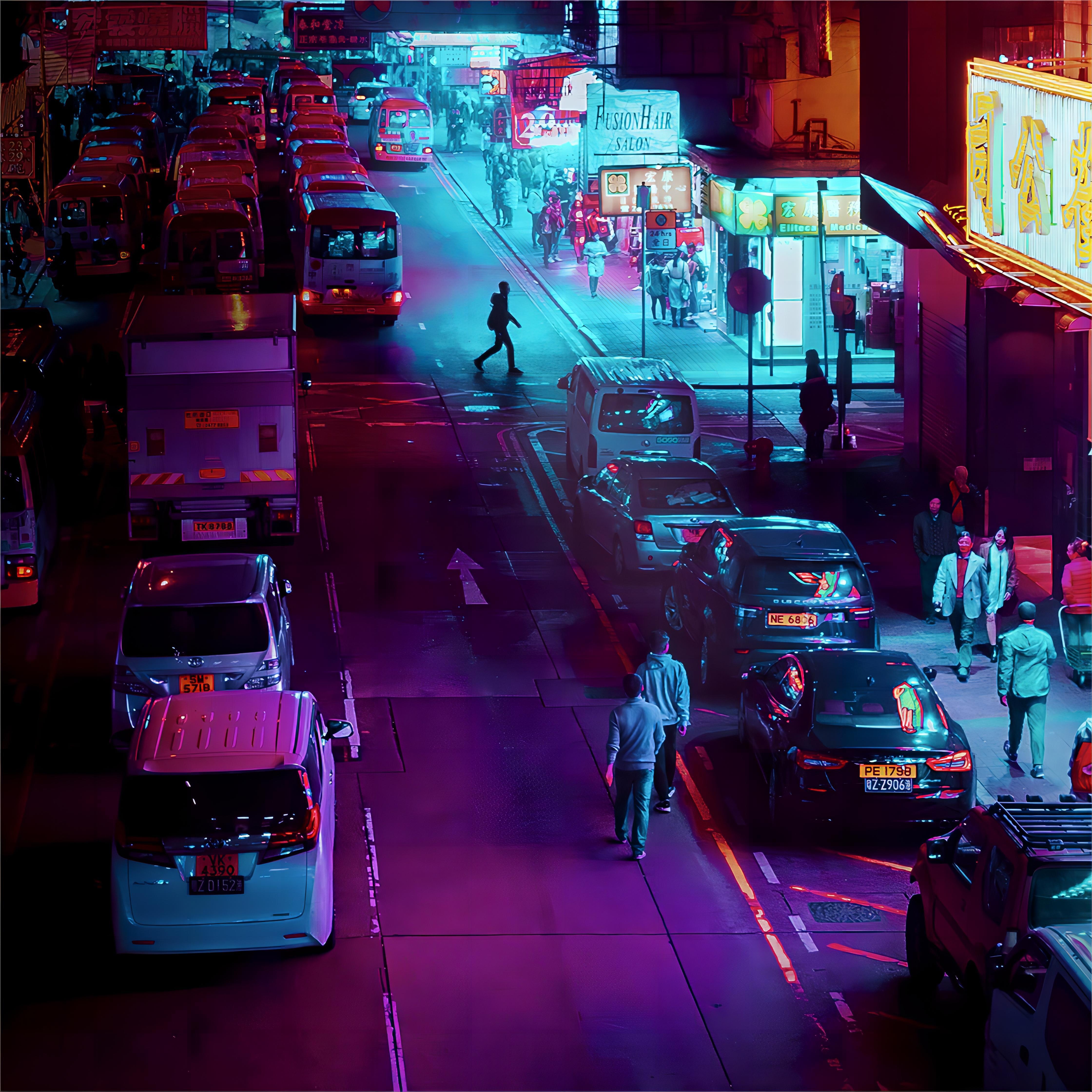 Neon Cyberpunk on a rainy night (Instrumental)
