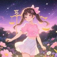 天秤座的她