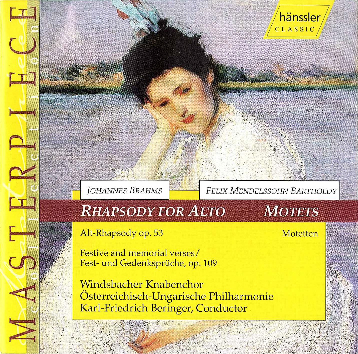 Brahms: Rhapsody for Alto - Mendelssohn: Motets