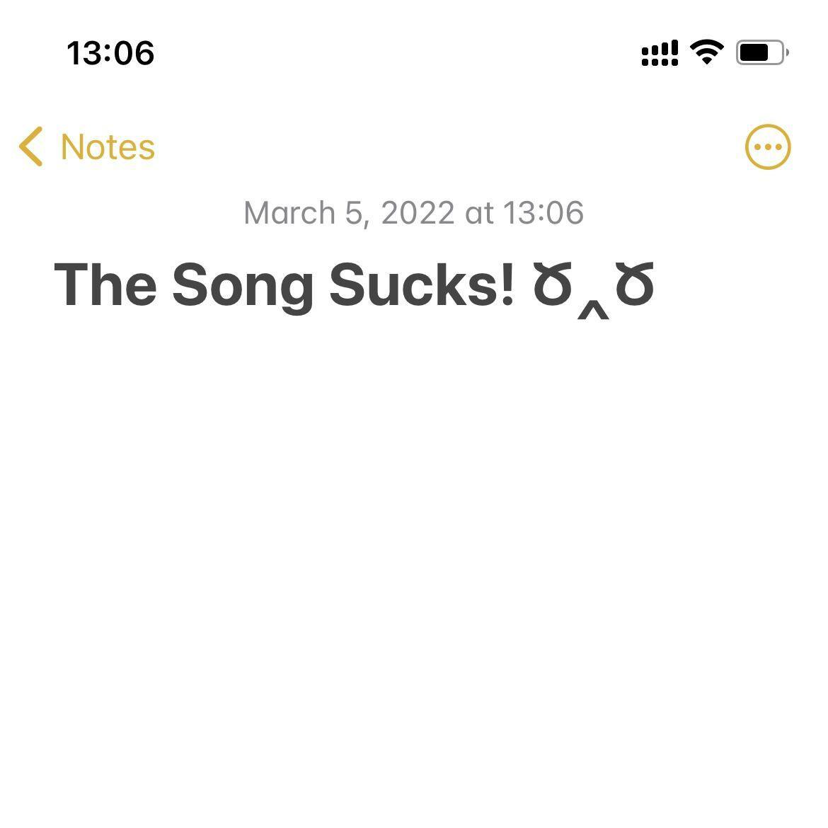 The Song Sucks!‎ Ծ‸Ծ